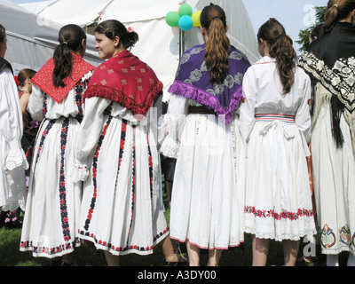 Croatian dancers dancing in park Summer festival Munich Germany Stock Photo