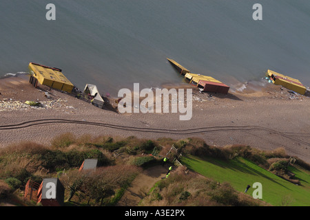 Branscombe Devon UK wrecked containers polluting the beach from the ship MSC Napoli January 2007 Stock Photo