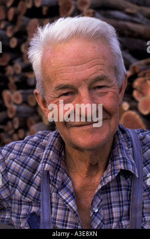 Timber worker, Echuca, Victoria, Australia Stock Photo