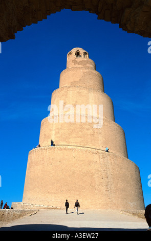 The Spiral minaret of the Abbasid Mosque 850 AD Samarra Iraq Stock ...