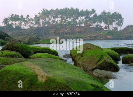 Bamboo Huts in Palolem, India Stock Photo