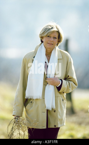 MR SMILING MATURE WOMAN Stock Photo