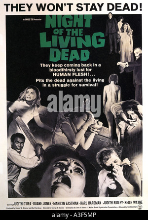 NIGHT OF THE LIVING DEAD poster for  1968 Image Ten film Stock Photo