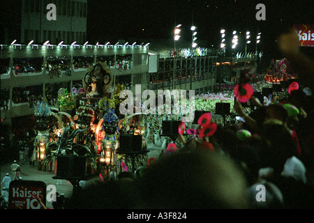 Float on an African animal theme in Rio Carnival Stock Photo