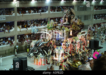 Float on an African animal theme in Rio Carnival Stock Photo