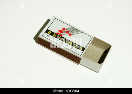 Empty Match Box on white background Stock Photo