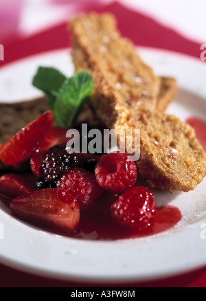 Close up of fresh fruit pudding editorial food Stock Photo