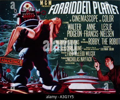 FORBIDDEN PLANET 1 1956 MGM film with Robby the Robot and Anne