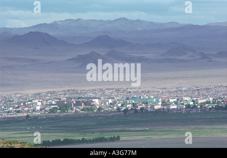 Khovd aimak (province center). Khovd aimag (province). West Mongolia Stock Photo