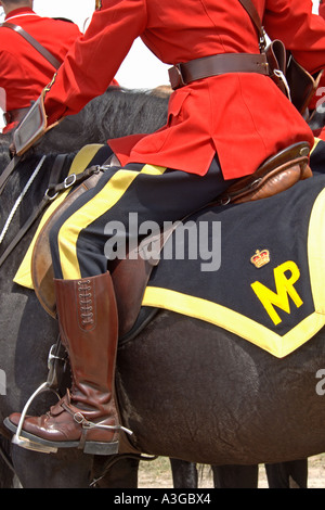 Royal Canadian Mounted Police during Musical Ride in Canada Stock Photo
