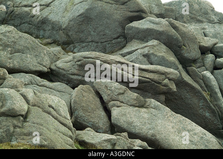 Rock formation on Scottish hill Stock Photo