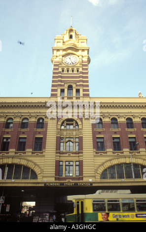 Flinders Street Railway Station in downtown Melbourne, Victoria, Australia Stock Photo