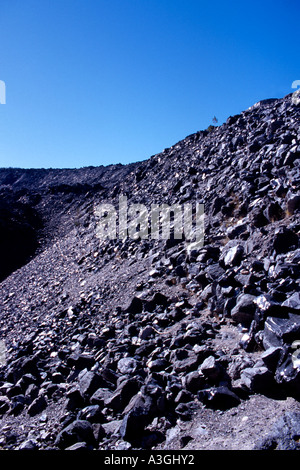 obsidian flow Newberry Volcanic National Monument Oregon USA Stock Photo