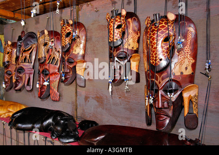 African masks on display Stock Photo