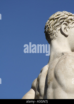 male statue s ear and head at stadio dei marmi rome Stock Photo - Alamy