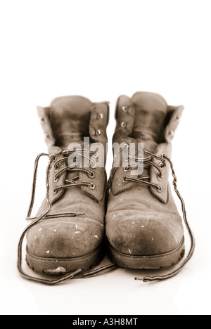 pair of old boots Stock Photo