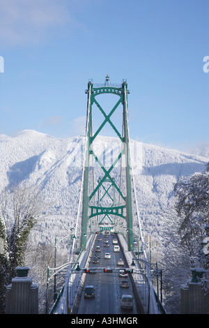 Lion's Gate Bridge, Vancouver, British Columbia, Canada Stock Photo