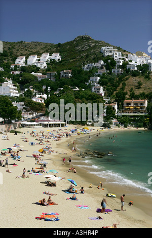 The beach at Canyelles Petites, Roses, Spain Stock Photo