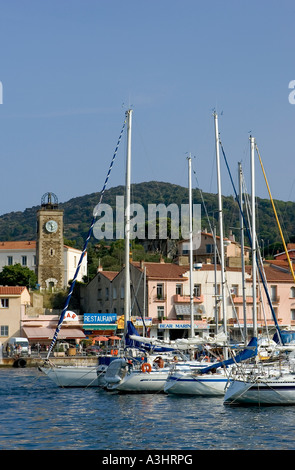 The harbour in the town of Port Vendres, France Stock Photo