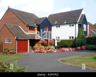 Essex typical modern detached houses in village location Stock Photo