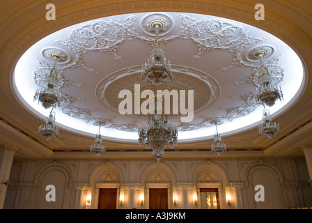 Interior view of The Palace of the Parliament (Palatul Parlamentului) in Bucharest, Romania Stock Photo