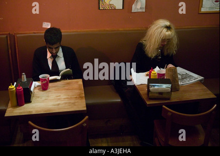 View inside the Burger Joint restaurant at the Parker Meridien hotel in New York City USA January 2006 Stock Photo