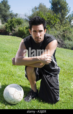 Portrait of Soccer Player Stock Photo