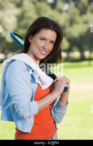 Portrait of Tennis Player Stock Photo