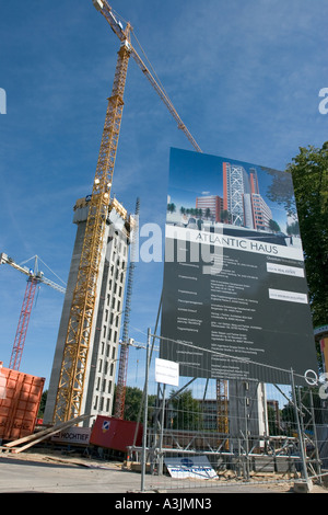 DEU Germany Hamburg 04 09 2005 Construction site of the Brau Quartier an apartement complex in St Pauli Stock Photo