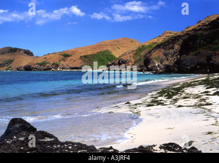 the idyllic bay and beach area of tanjung aan south lombok indonesia Stock Photo