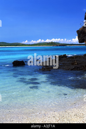 the idyllic bay and beach area of tanjung aan south lombok indonesia Stock Photo