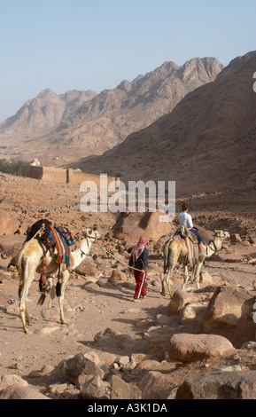 St Catherine s Monestry at the foot of Mount Sinai Gebal Musa Stock Photo