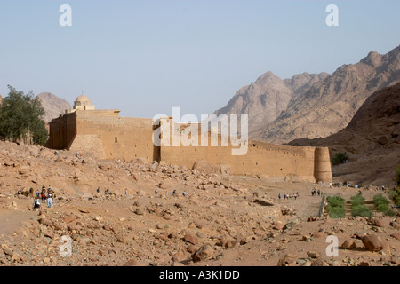 St Catherine s Monestry at the foot of Mount Sinai Gebal Musa Stock Photo