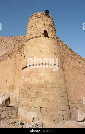 St Catherine s Monestry at the foot of Mount Sinai Gebal Musa Stock Photo