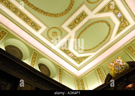 Ceiling of the Tallow Chandlers Banqueting Hall City of London Stock Photo