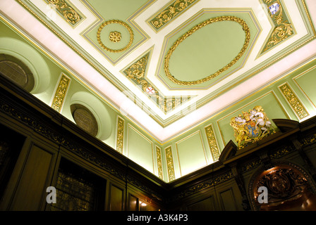 Ceiling of the Tallow Chandlers Banqueting Hall City of London Stock Photo