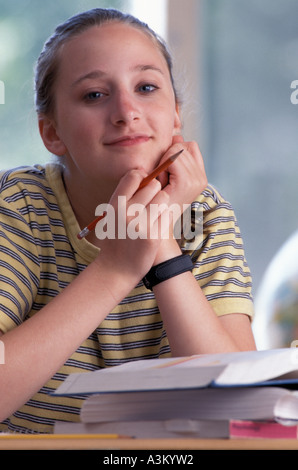 Female student smiling Stock Photo - Alamy