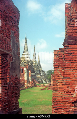 Wat at Ayuthaya, the ancient capital of Thailand, then known as Siam. DJend Stock Photo