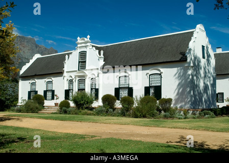 South Africa, Western Cape Province, Wyneland,  Boschendal Winery Manor house, Cape Dutch Architecture Stock Photo