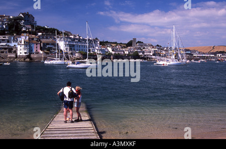 Waiting for the ferry across Salcombe Harbour to Salcombe Stock Photo