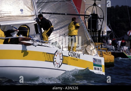 Corum sponsorship in the Admirals Cup 1995 regatta Stock Photo