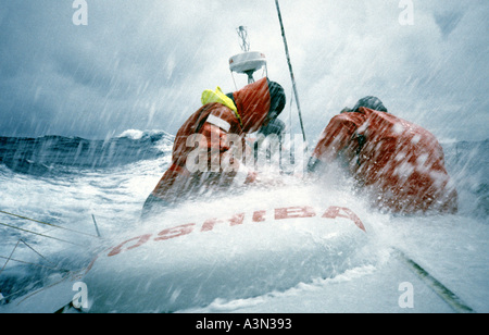 Toshiba On Board Leg 5 Rough Seas Round the World race Stock Photo