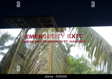 Emergency exit sign Stock Photo