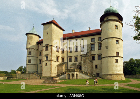 Renaissance Kmita Castle in Nowy Wisnicz, Poland Stock Photo