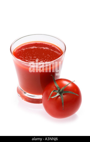 Tomato Juice and Fresh Tomato Stock Photo