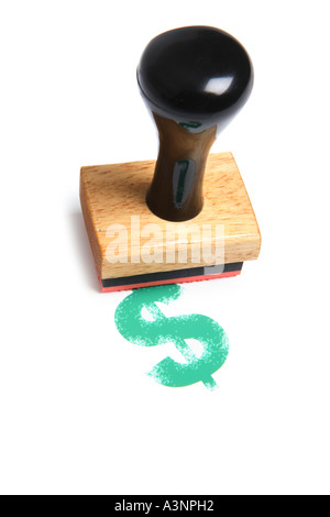 Dollar sign Rubber stamp Stock Photo