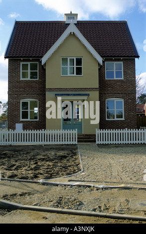 Newly constructed house at Rendlesham near Woodbridge, Suffolk, UK. Stock Photo