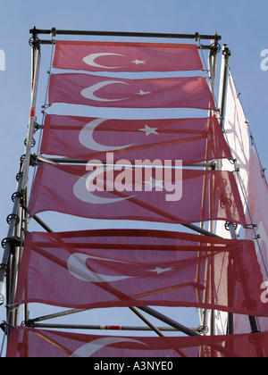 turkish flagg exhibition Kanak Attack at the Museumsquartier 2005 Stock Photo