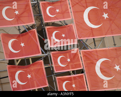 turkish flagg exhibition Kanak Attack at the Museumsquartier 2005 Stock Photo