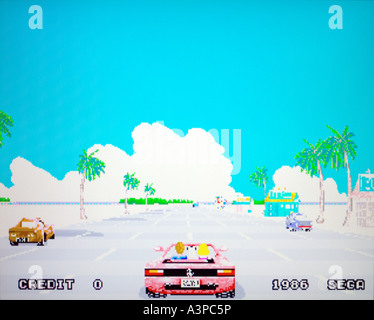 Out Run Outrun Sega 1986 vintage arcade videogame screenshot EDITORIAL ...